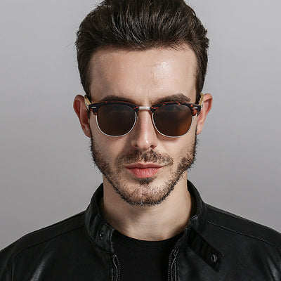 New fashion sunglasses men's classic bamboo legs bamboo glasses sunglasses sunglasses driving mirror