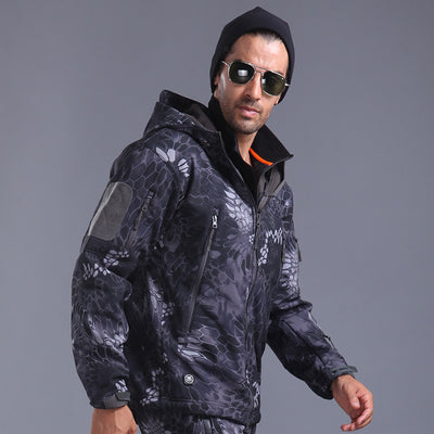 Sharkskin Tactical Jacket Outdoor Waterproof Soft Shell Top Jacket Jacket Fleece