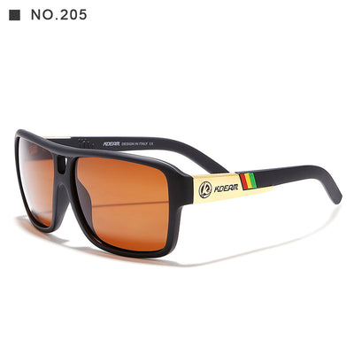 Square Sports Polarized Sunglasses European And American Colorful Big Frame Cycling Glasses