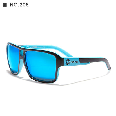 Square Sports Polarized Sunglasses European And American Colorful Big Frame Cycling Glasses