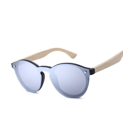 Sunglasses Color Film Wood Round Sunglasses Round Fashion Retro Bamboo Glasses For Men And Women