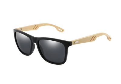 Colorful Wood Sunglasses Men Women Square Bamboo Glasses