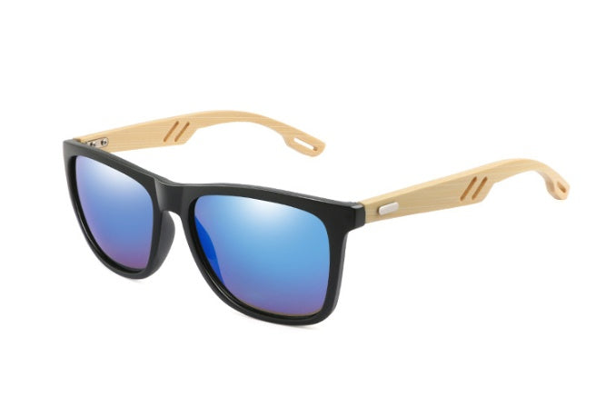 Colorful Wood Sunglasses Men Women Square Bamboo Glasses