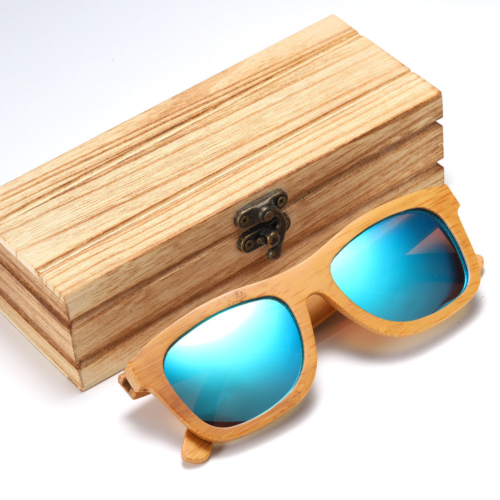 New trendy bamboo sunglasses