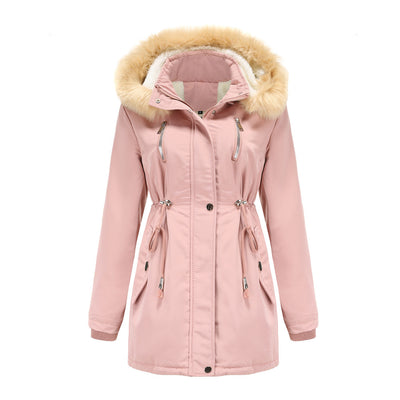 WInter Coat Detachable Hooded Feece Jacket Women