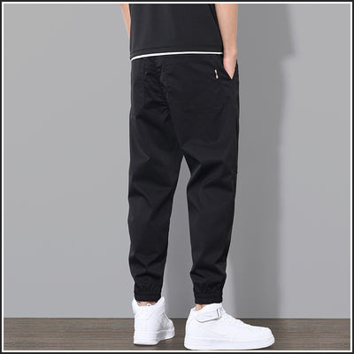 Summer Workwear Casual Long Pants Men&#039;s Loose Sports Pants Trendy Thin Spring Cropped Ankle-tied Pants