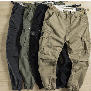 Heavy Workwear Ankle-tied Pants Trendy Men&#039;s Japanese Loose Straight Casual Pants American Retro Fashion Brand Trousers Pants