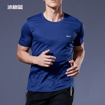 Men&amp;#039;s Summer Sports T-shirt Ice Silk Loose And Quick-drying Fitness