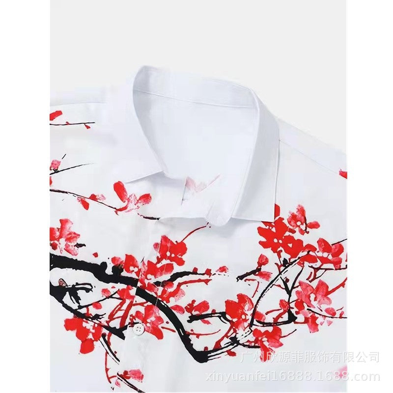 Casual Street Trend Shirts Hawaii Print