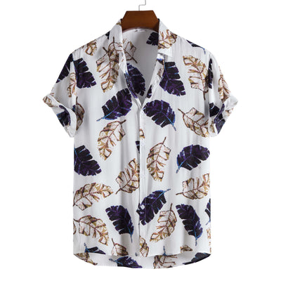 New Men&#039;s Fashion Trend Rayon Printing Short-sleeved Shirt One Piece On Behalf Of The Hair