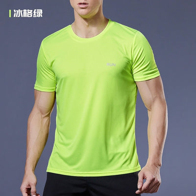 Men&amp;#039;s Summer Sports T-shirt Ice Silk Loose And Quick-drying Fitness