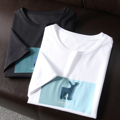 Men&#039;s Summer Three-dimensional Printing Round Neck Short Sleeve Casual T-shirt Tide