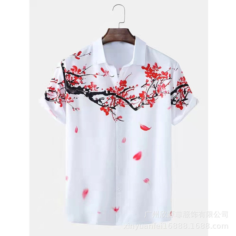 Casual Street Trend Shirts Hawaii Print