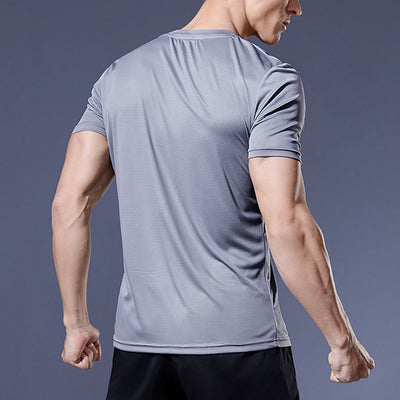 Men&amp;#039;s Summer Sports T-shirt Ice Silk Loose And Quick-drying Fitness