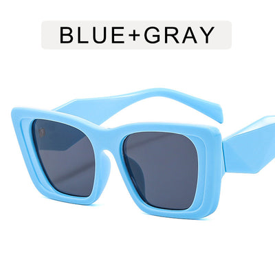 Cat's Eye Large Rim Sunglasses Retro Square Frame Sun Glasses